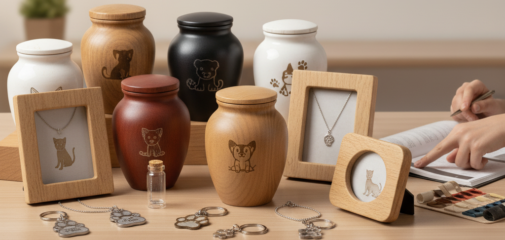 Urnas y recuerdos personalizados para cenizas de mascota